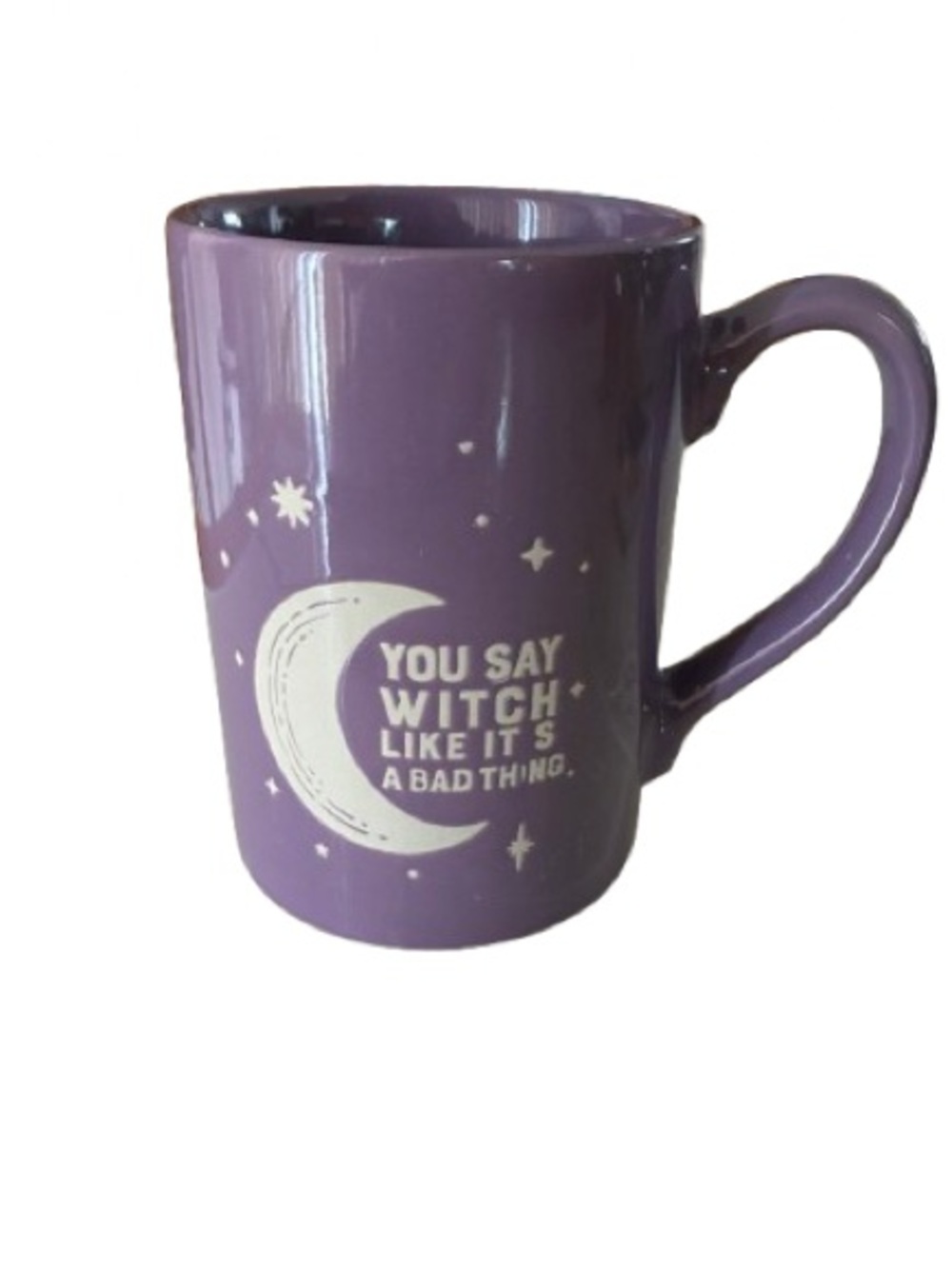 Place & Time Purple Ceramic Witch Moon Coffee Mug